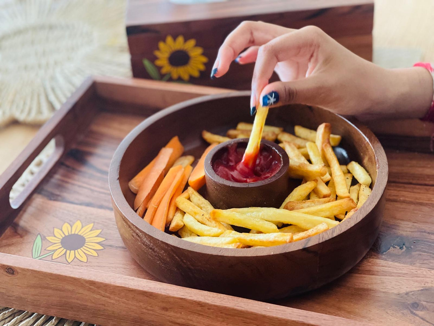 Sunshine Bloom Sauce Dip Platter