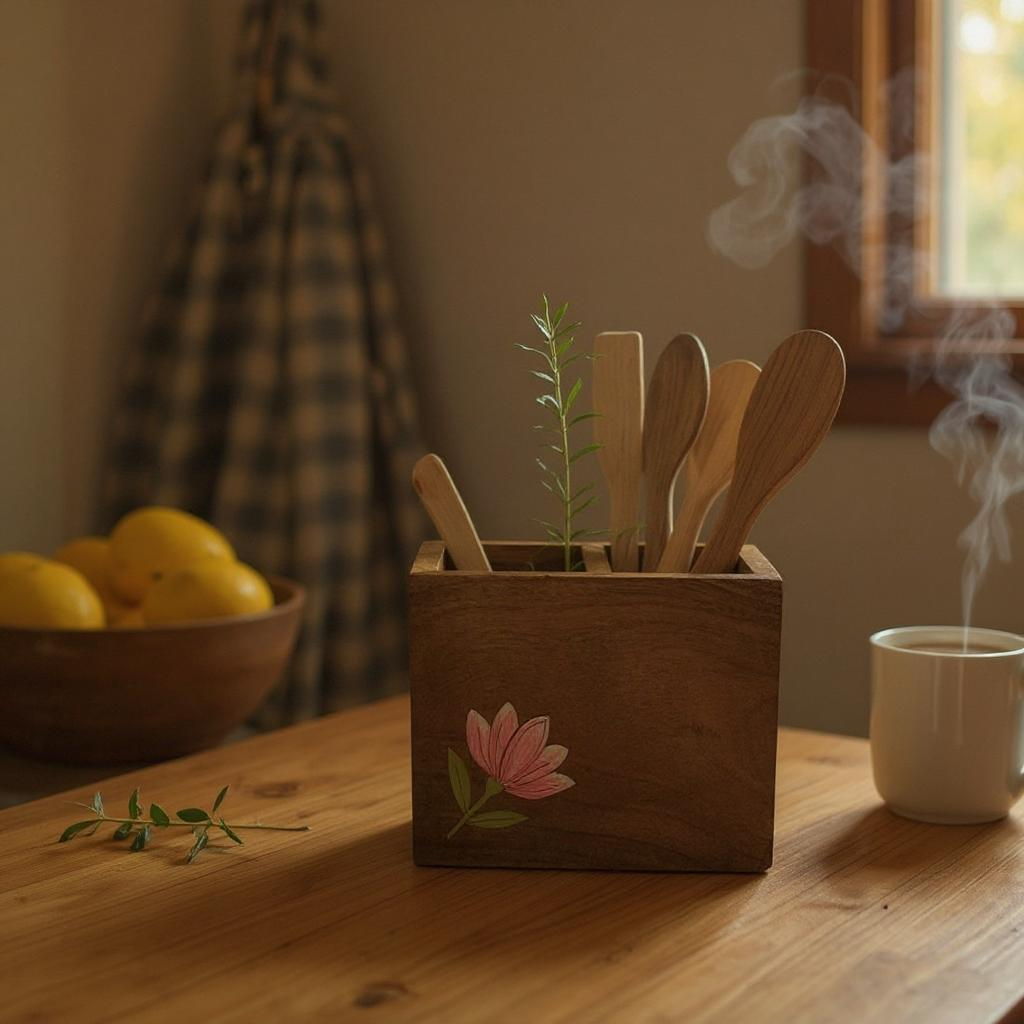 Padma Lotus Cutlery/Pen Stand
