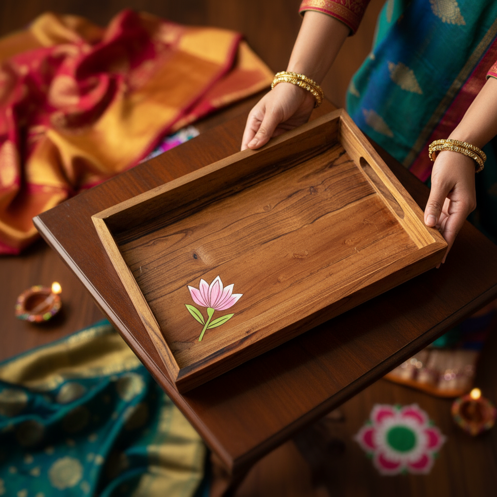 Padma Lotus Serving Tray – Medium