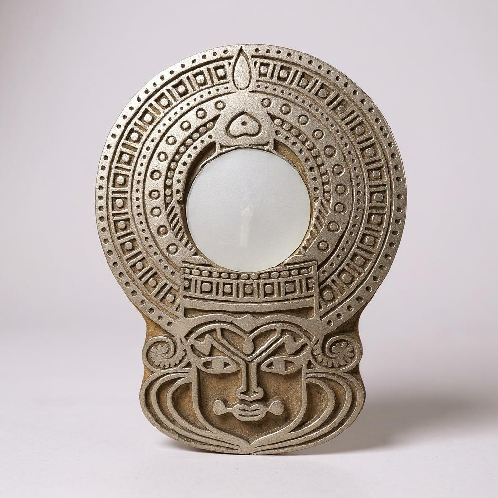 Kathakali Wooden Tea Light Candle Holder