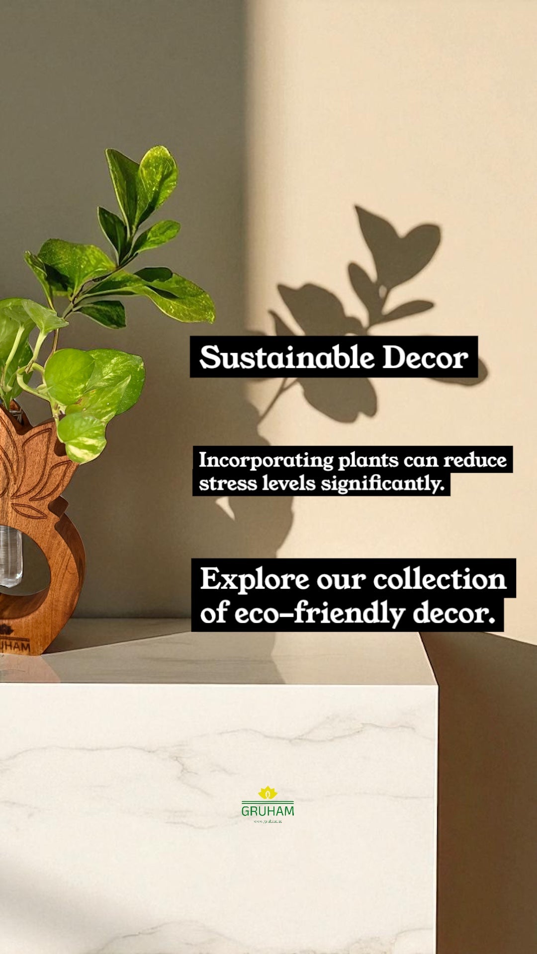 Lotus Harmony – Handcrafted Wooden Planter