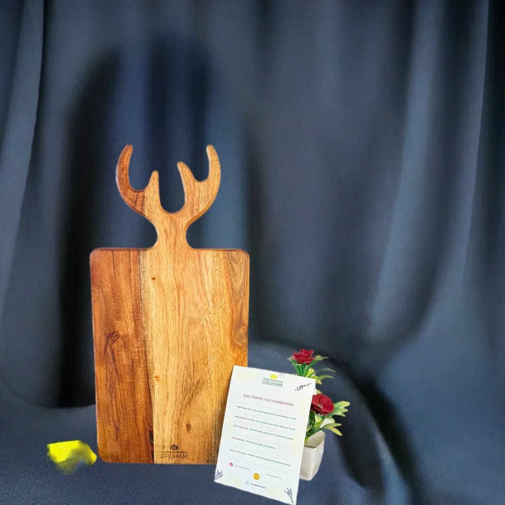 EcoCut™ Deer Shaped premium Acacia Wooden Cutting Board - gruham
