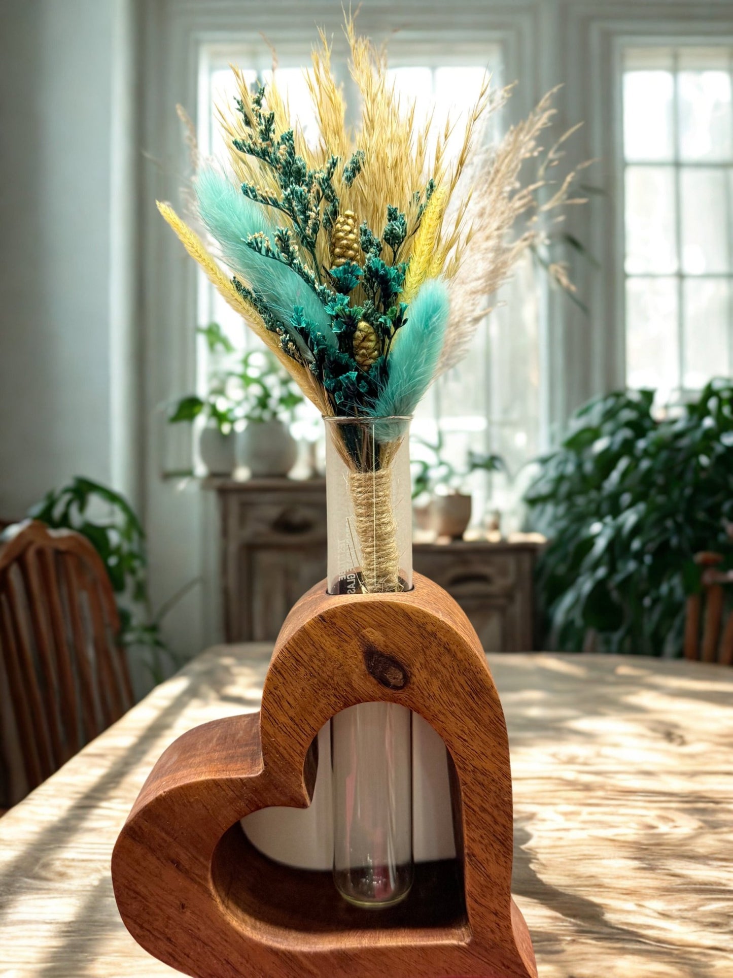 Heart Shape – Handcrafted Wooden Planter - gruham