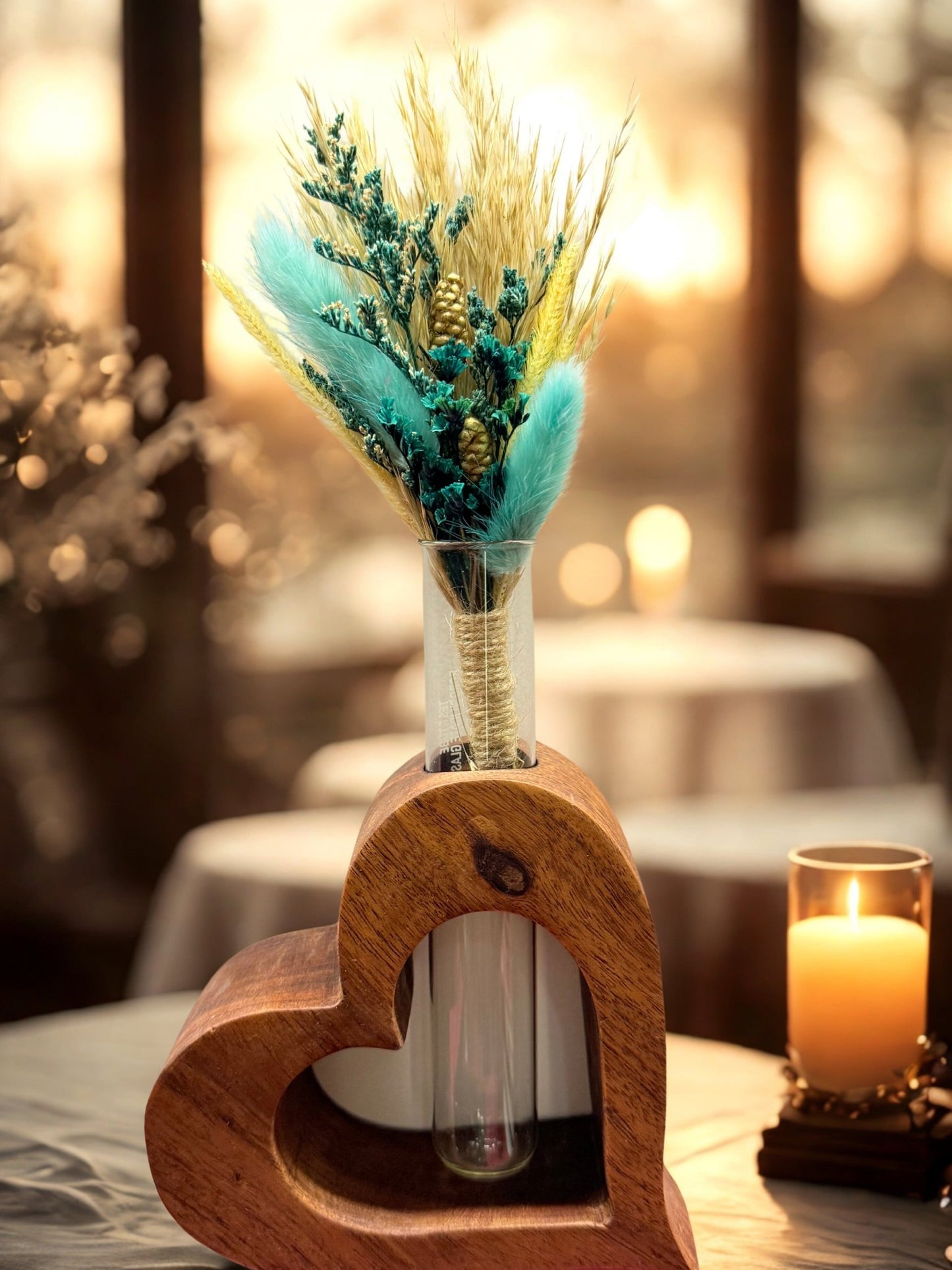 Heart Shape – Handcrafted Wooden Planter - gruham