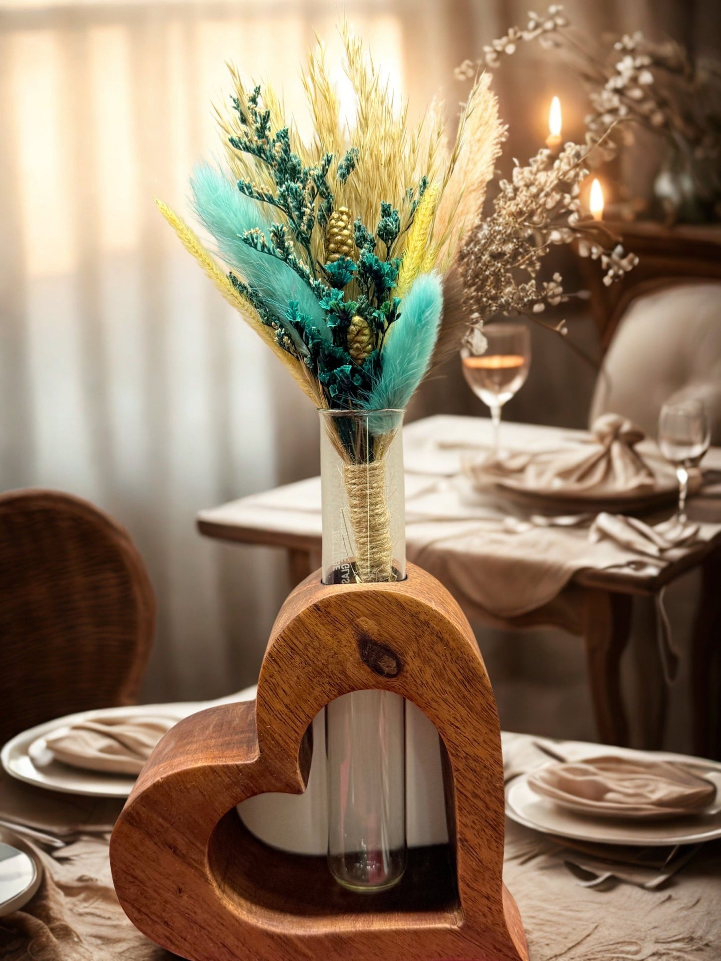 Heart Shape – Handcrafted Wooden Planter - gruham