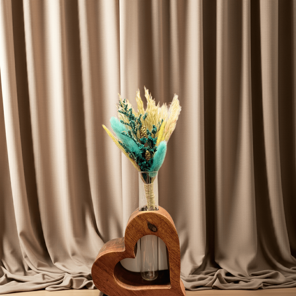 Heart Shape – Handcrafted Wooden Planter - gruham