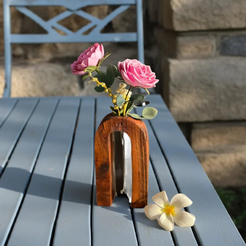 Inverted U - Shaped Wooden Planter - gruham