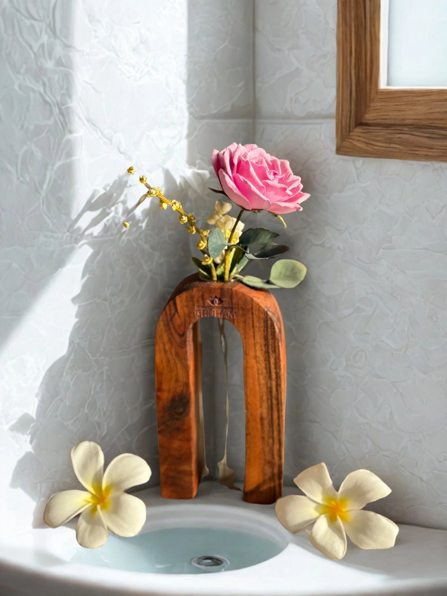 Inverted U - Shaped Wooden Planter - gruham