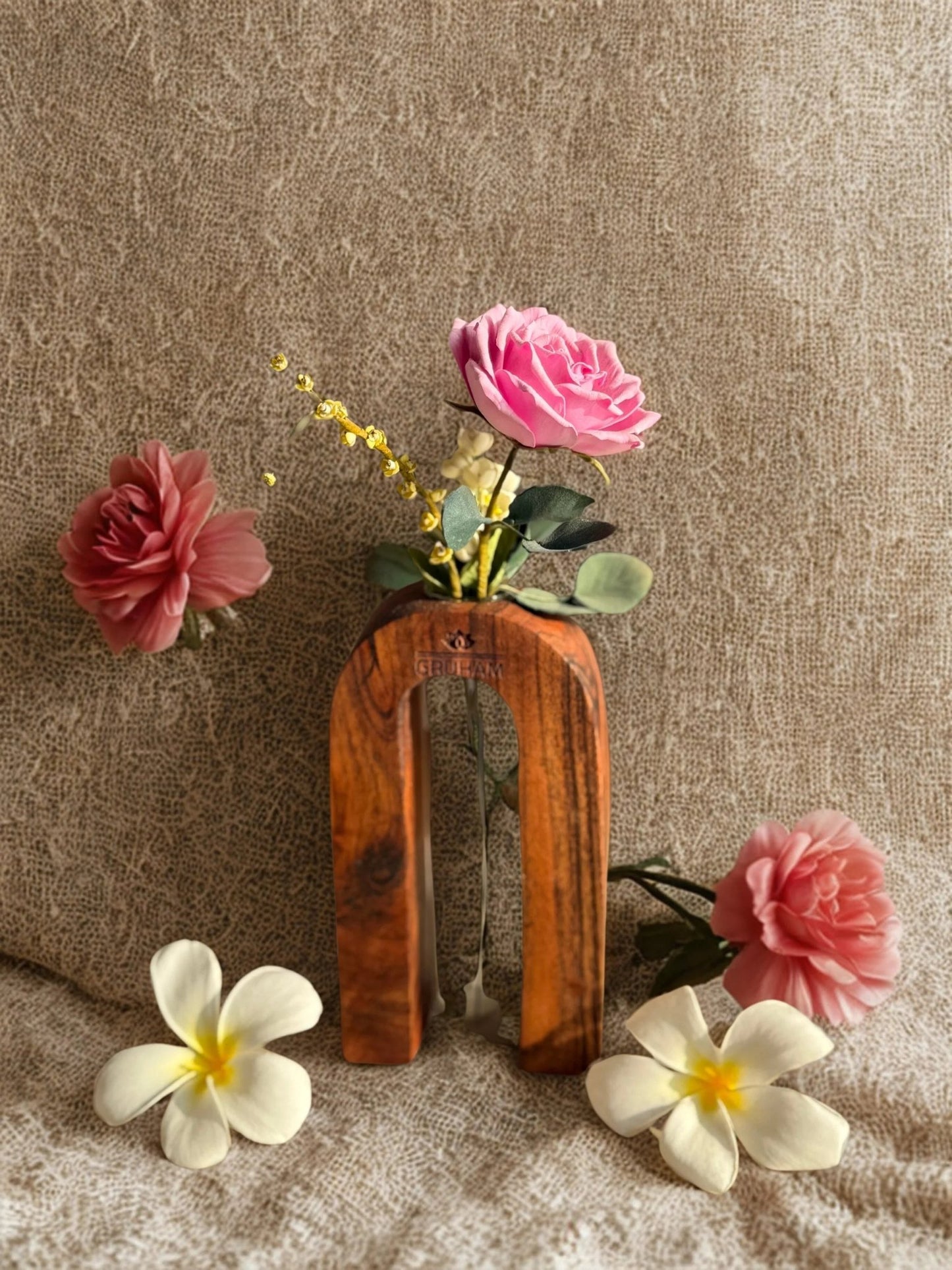 Inverted U - Shaped Wooden Planter - gruham