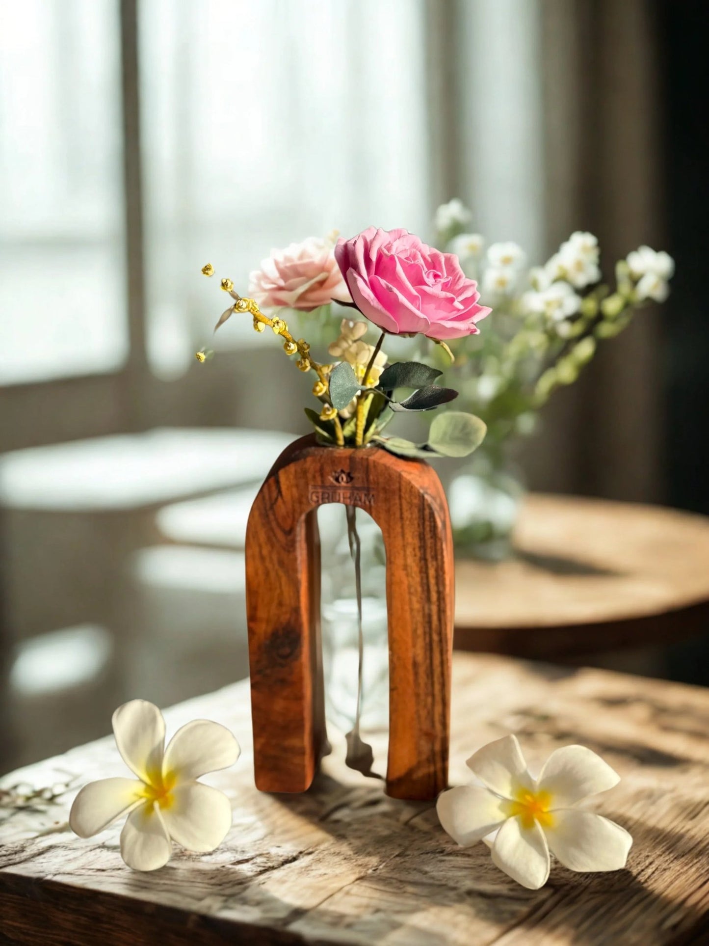 Inverted U - Shaped Wooden Planter - gruham