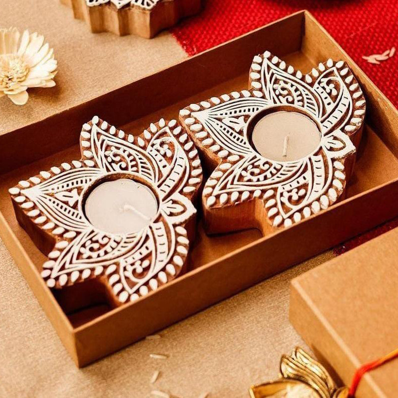 Wooden Candle Holders