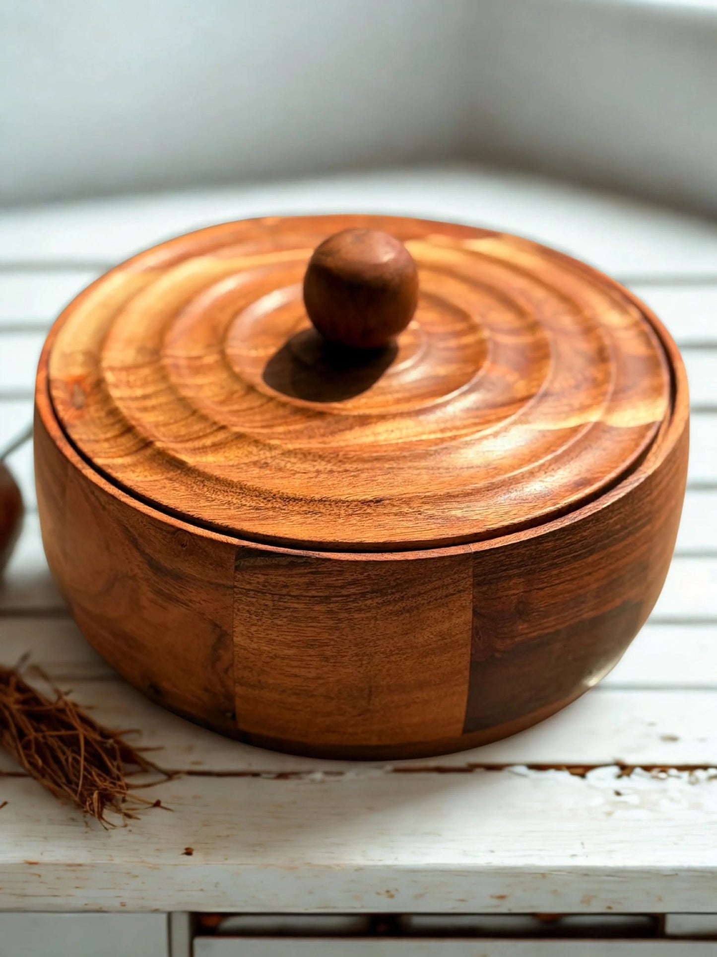 Parampara Roti Box ; Acacia Wood - gruham