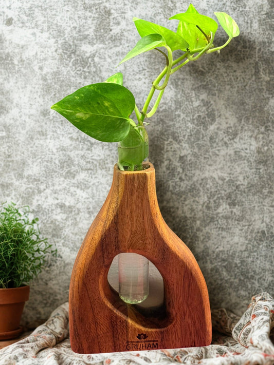 Small D - Shaped Wooden Planter - gruham