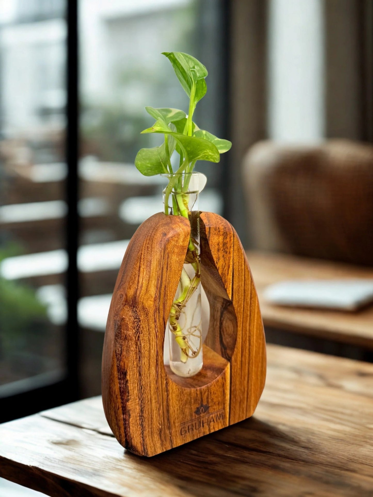 U - Shaped Wooden Planter - gruham