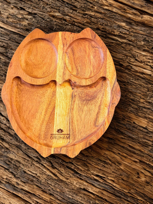 Wooden Owl Platter / Tray - gruham