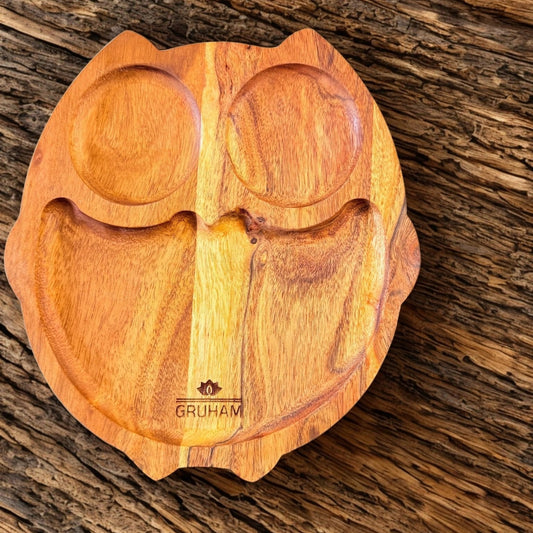 Wooden Owl Platter / Tray