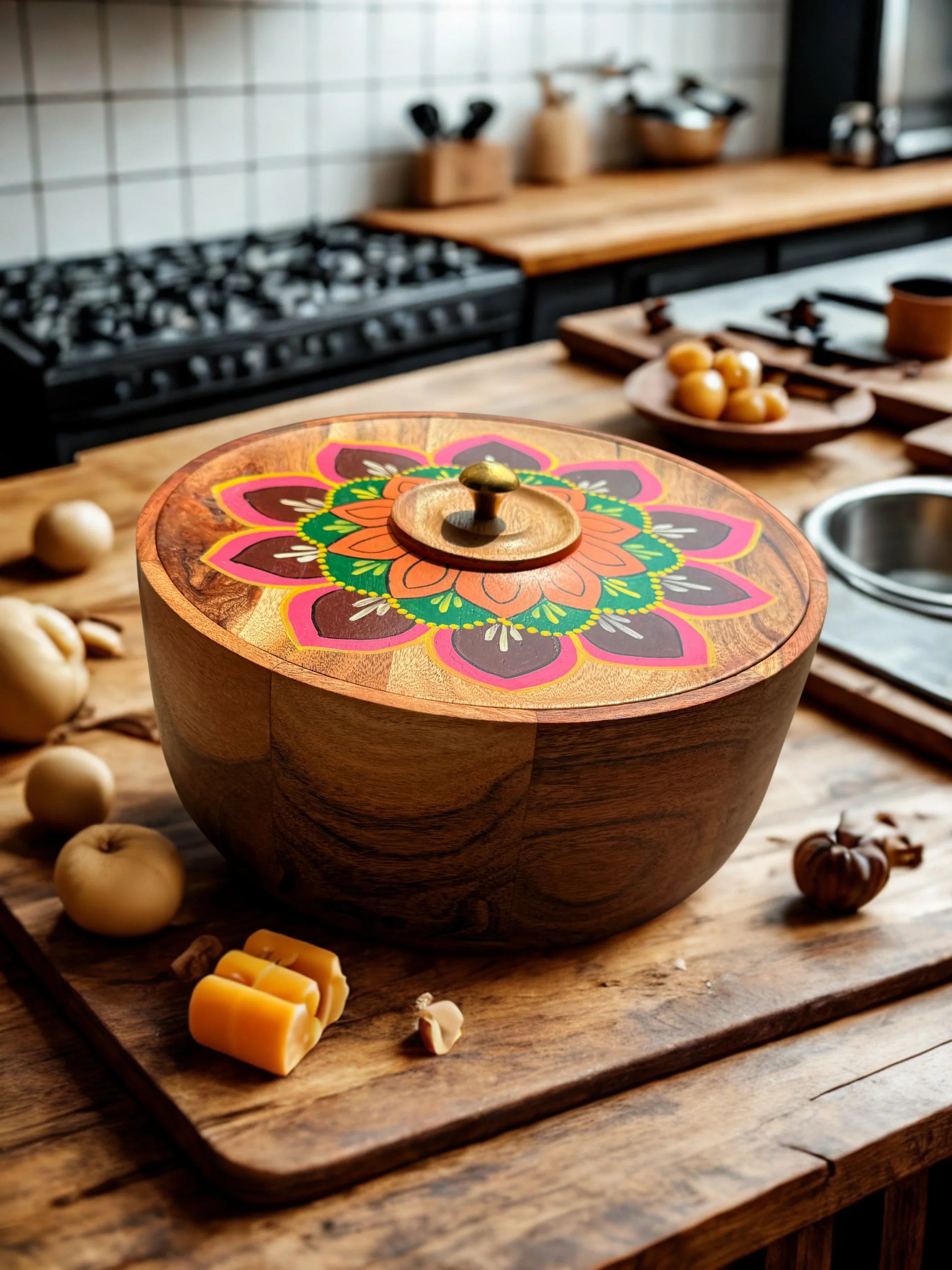 Roomali Roti Packing Box Wooden Roti Boxes - gruham