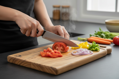 Acacia Wood Cutting Board with Handle