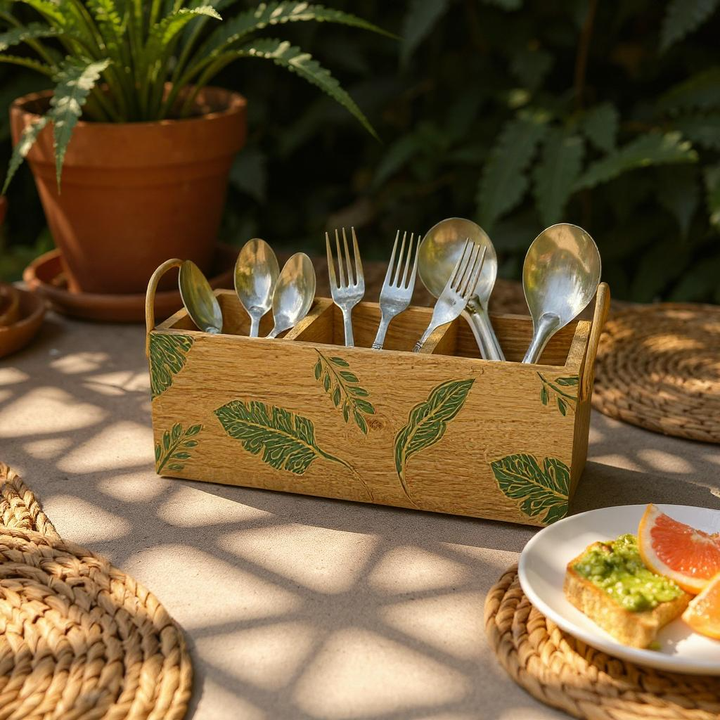 Vrinda Handpainted Cutlery Holder