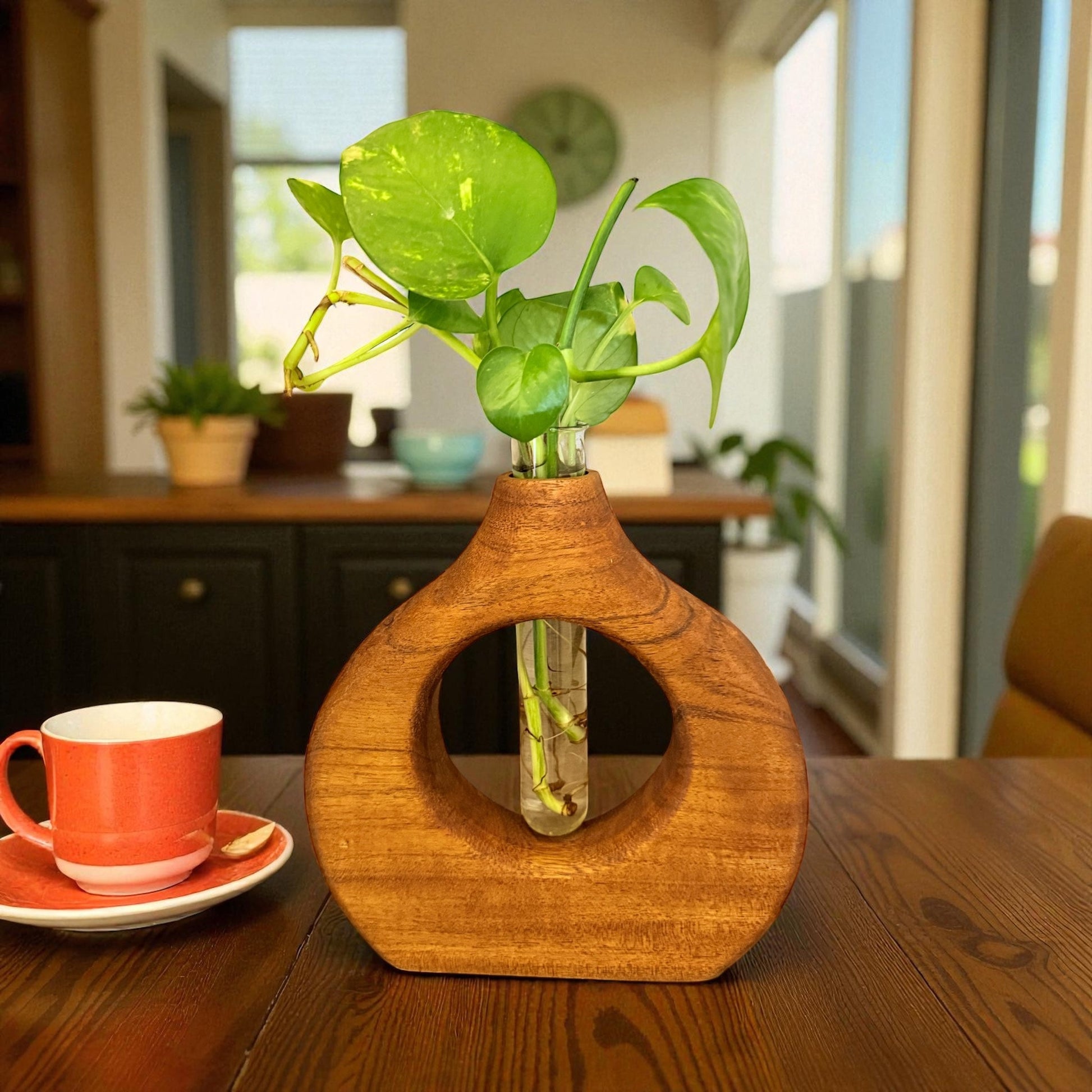 Big Roundshape Wooden Planter