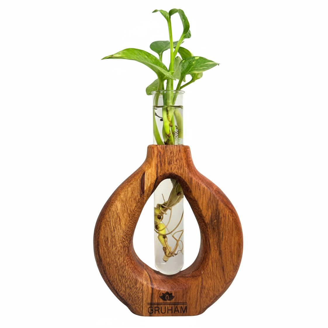Round Wooden Planter