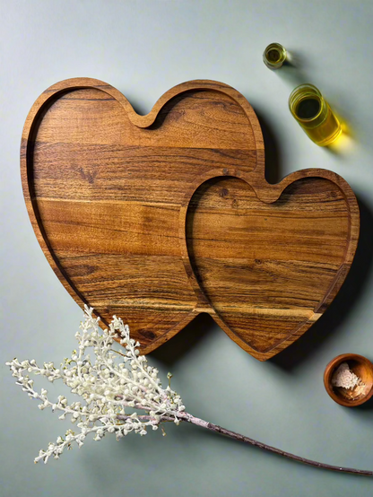 GRUHAM handcrafted heart-shaped tray used for festive serving and gifting