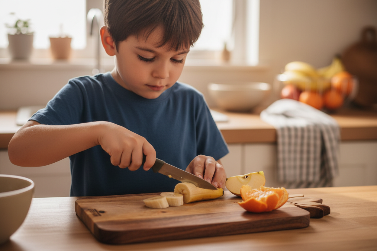 Lotus Handle Acacia Wood Cutting Board with Round Handle