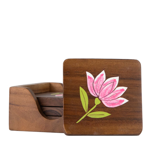 Padma Lotus Coaster Set – Set of 4