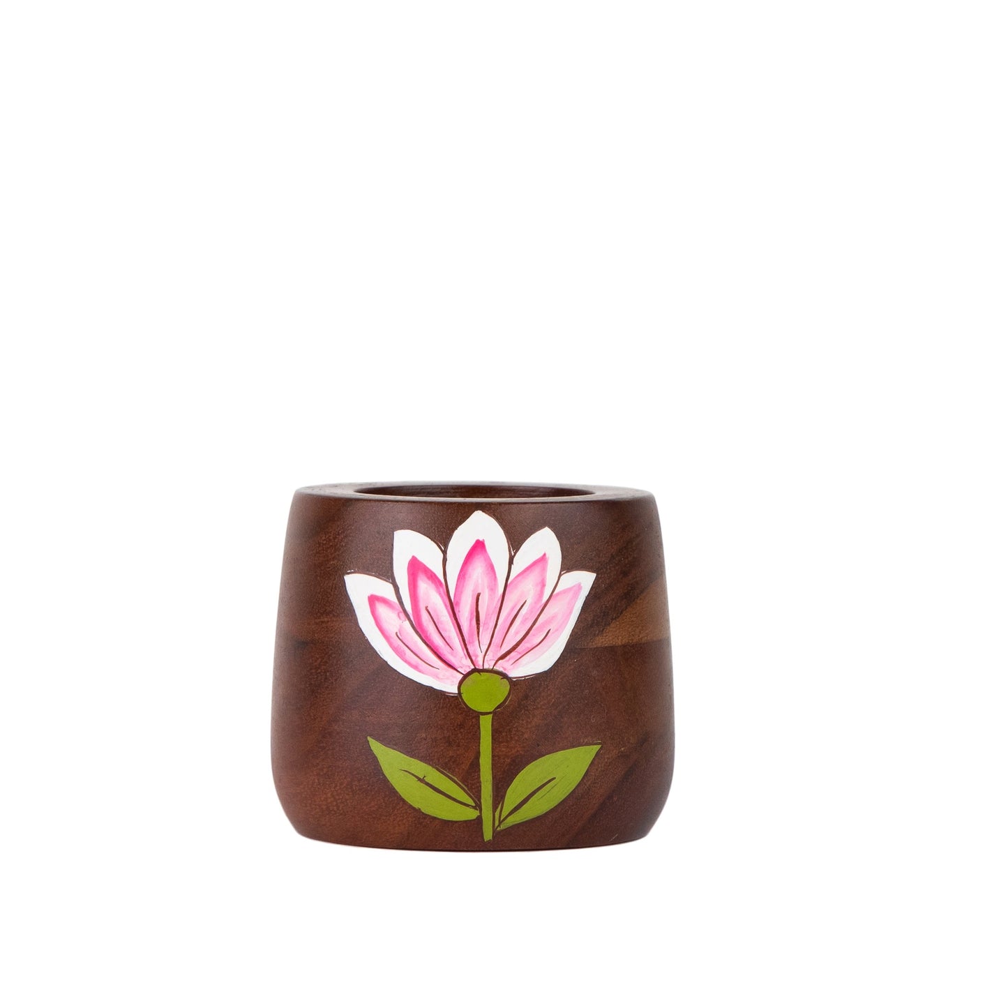 Padma Lotus Wooden Tea light Candle Holder
