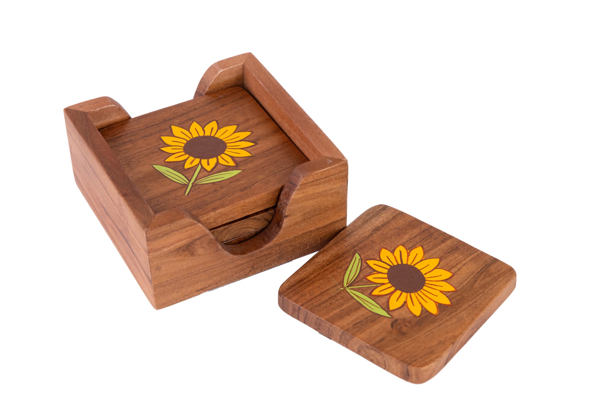 Sunshine Bloom Coaster Set – Set of 4