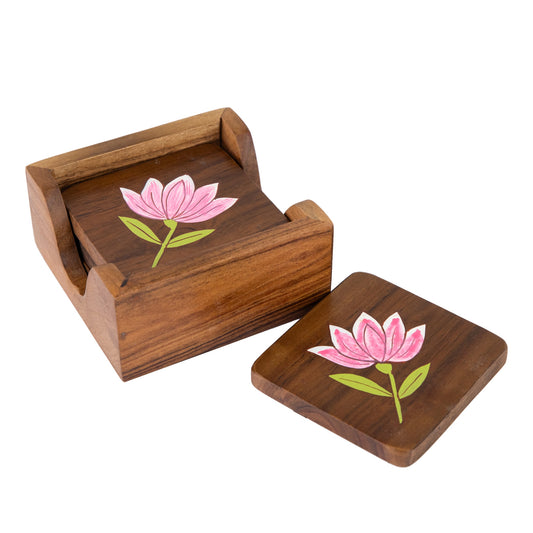 Padma Lotus Coaster Set – Set of 4