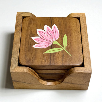 Padma Lotus Coaster Set – Set of 4