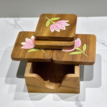 Padma Lotus Coaster Set – Set of 4