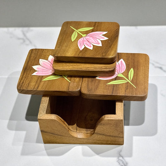 Padma Lotus Coaster Set – Set of 4