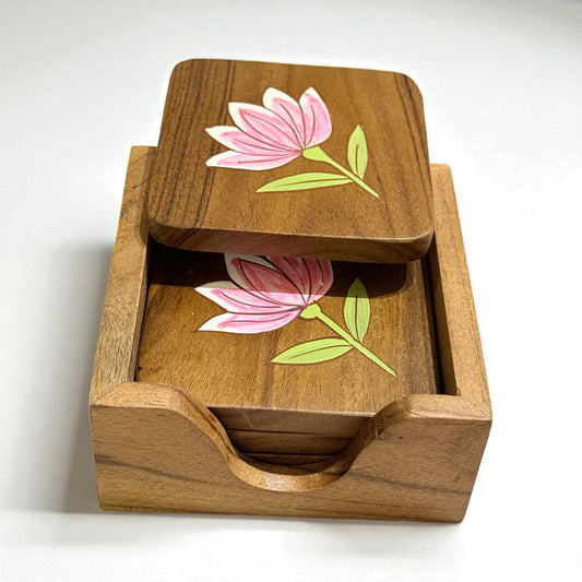 Padma Lotus Coaster Set – Set of 4