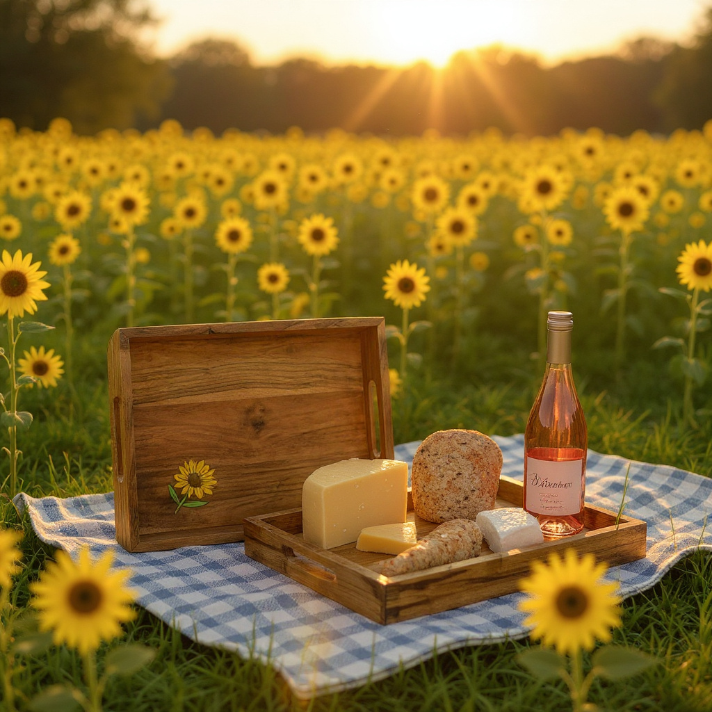 Sunshine Bloom Serving Tray – Set of 3 (Large, Medium & Small)