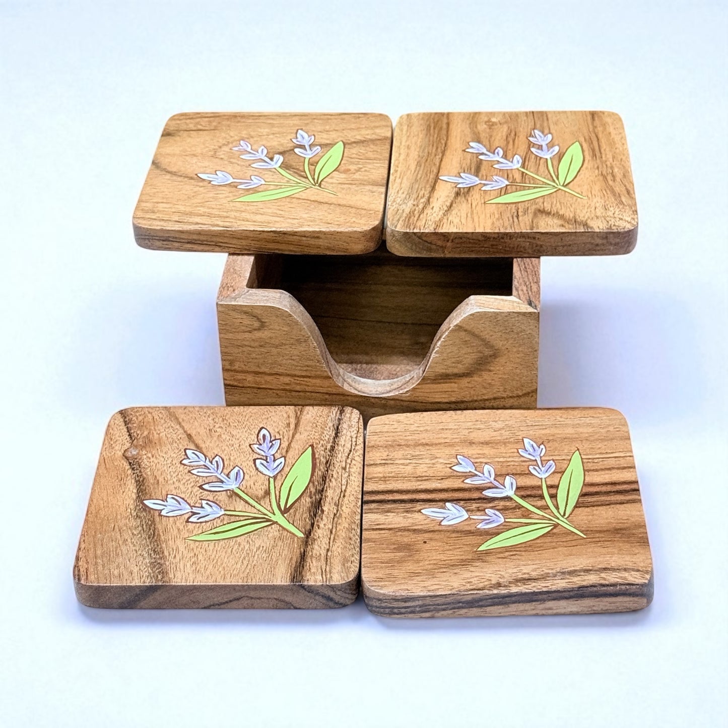 Tulip Bloom Coaster Set – Set of 4