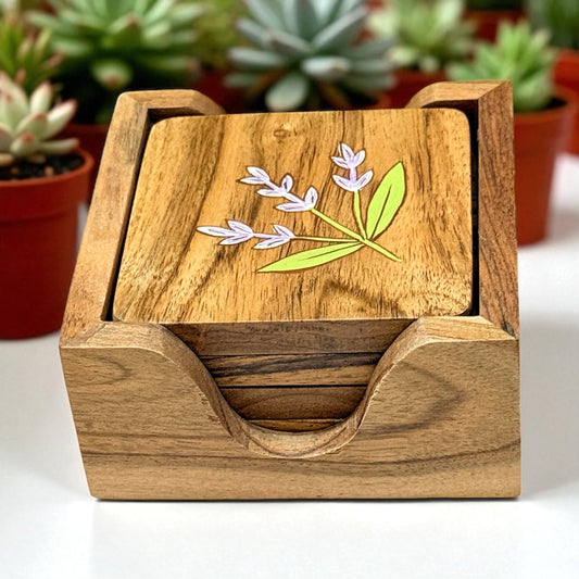 Tulip Bloom Coaster Set – Set of 4