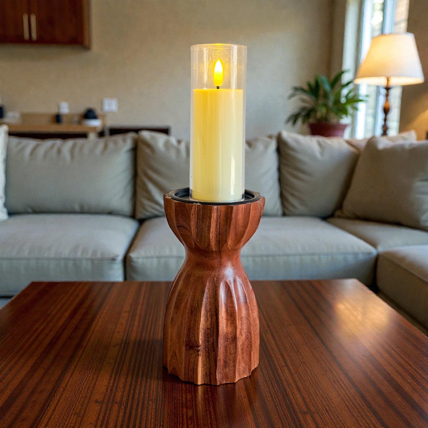 GRUHAM Handcrafted Wooden Candle Holder