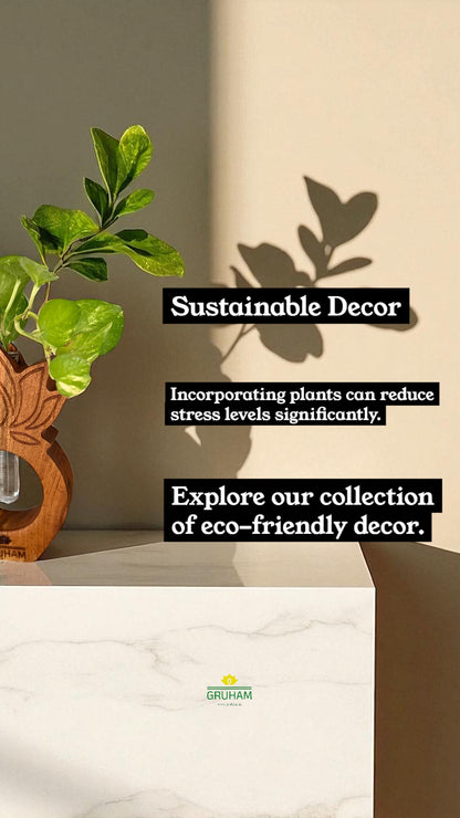Lotus Harmony – Handcrafted Wooden Planter