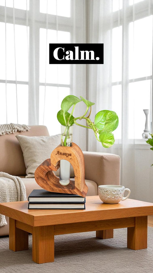 Heart Shape – Handcrafted Wooden Planter