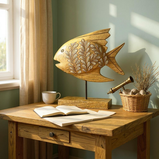 Shoreline Charm Wooden Fish Decor