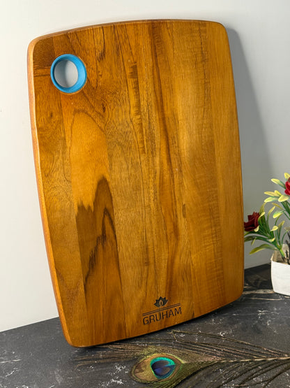 GRUHAM RectaEdge™ Teakwood Cutting Board | Rounded Corner Chopping Board