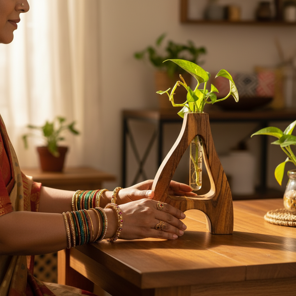 A-Shape Wooden Planter