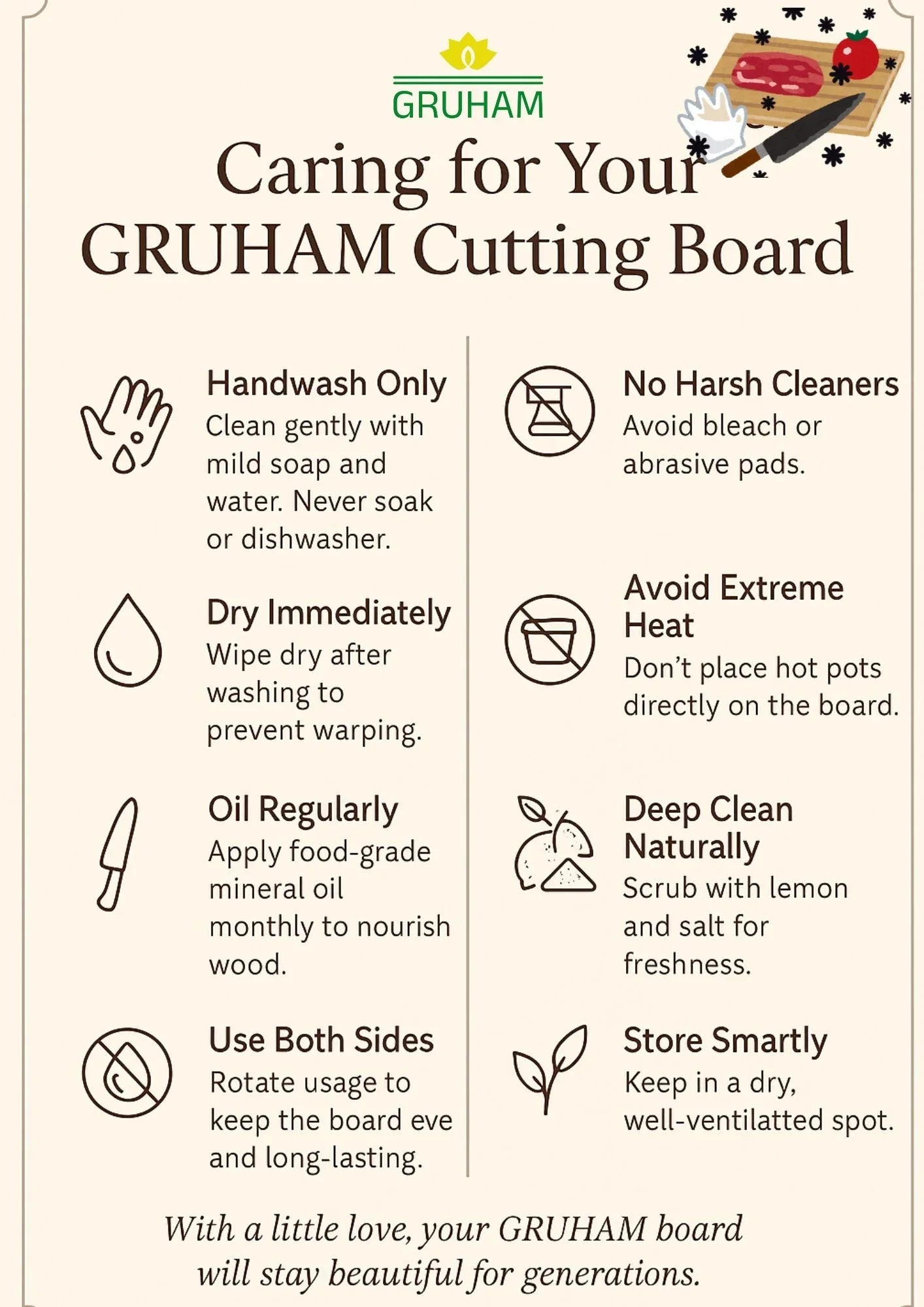 EcoCut™ Deer Shaped premium Acacia Wooden Cutting Board - gruham