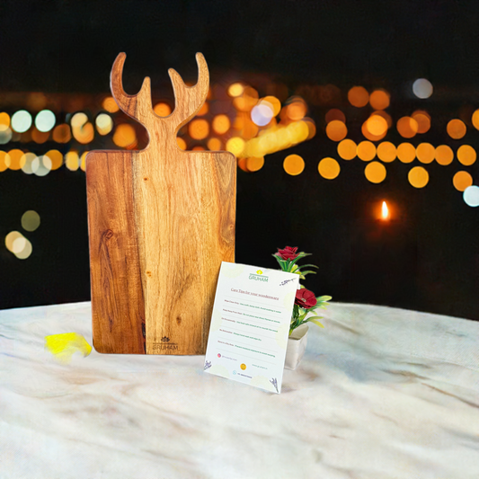 GRUHAM EcoCut™ Deer Shaped Wooden Cutting Board - Handcrafted & Eco-Friendly