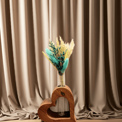 Heart Shape – Handcrafted Wooden Planter - gruham