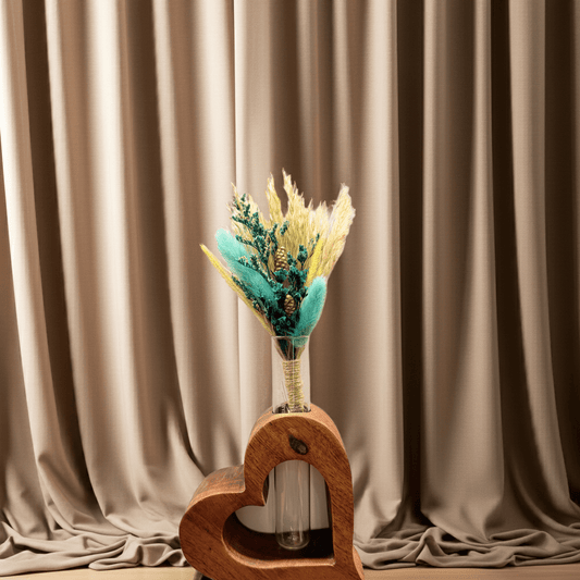 Heart Shape – Handcrafted Wooden Planter - gruham
