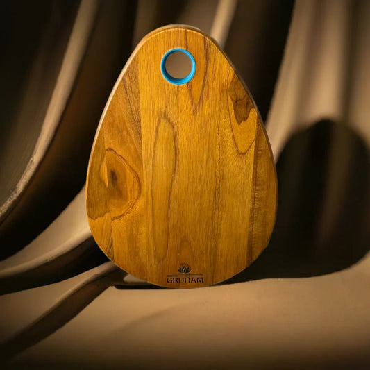 Oval Teakwood Cutting & Serving Board / Platter - gruham