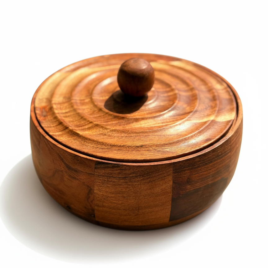 Parampara Roti Box ; Acacia Wood